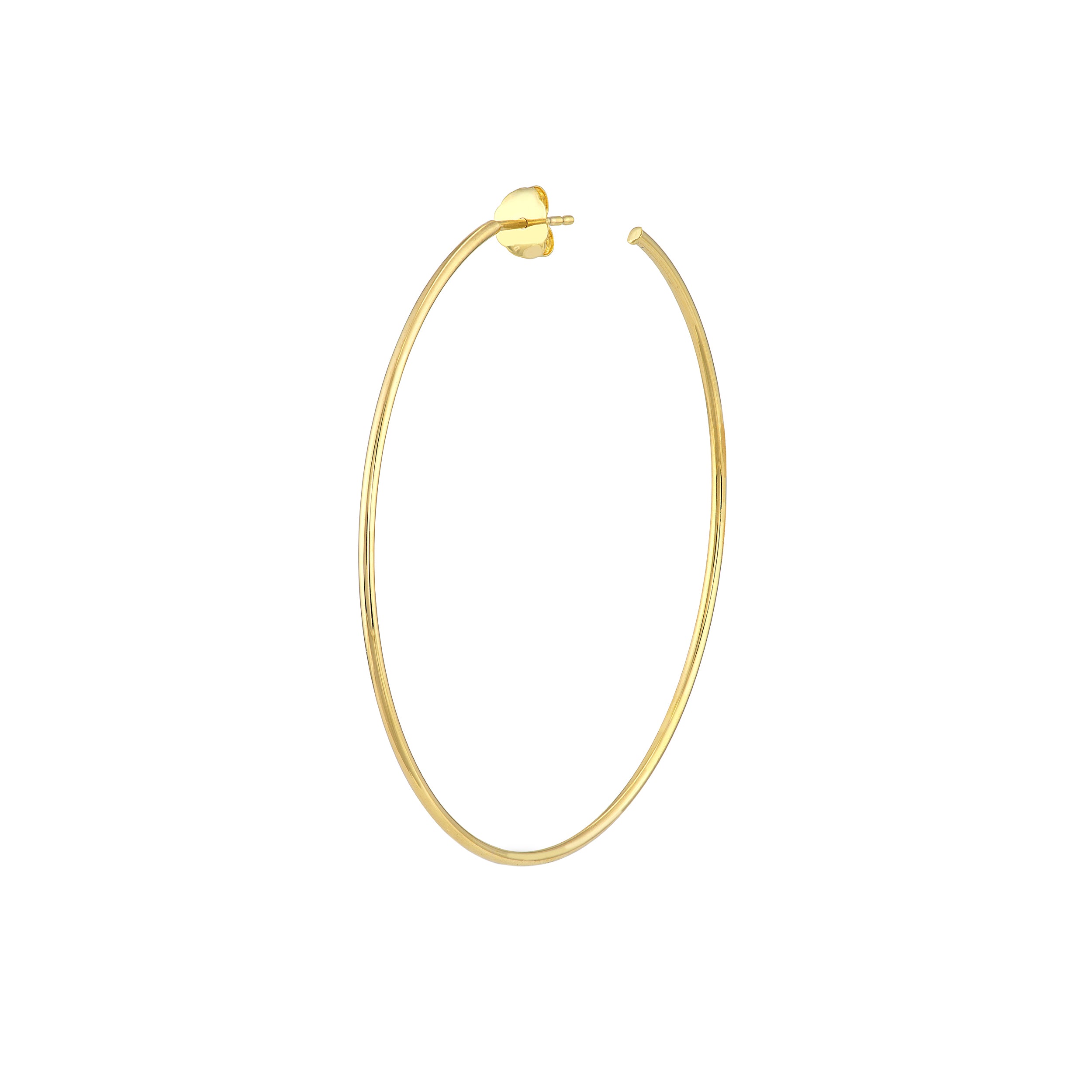50mm x 1.2mm Hoop Post Earrings