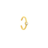 1/20tcw Bezel Diamond Earring Cuff