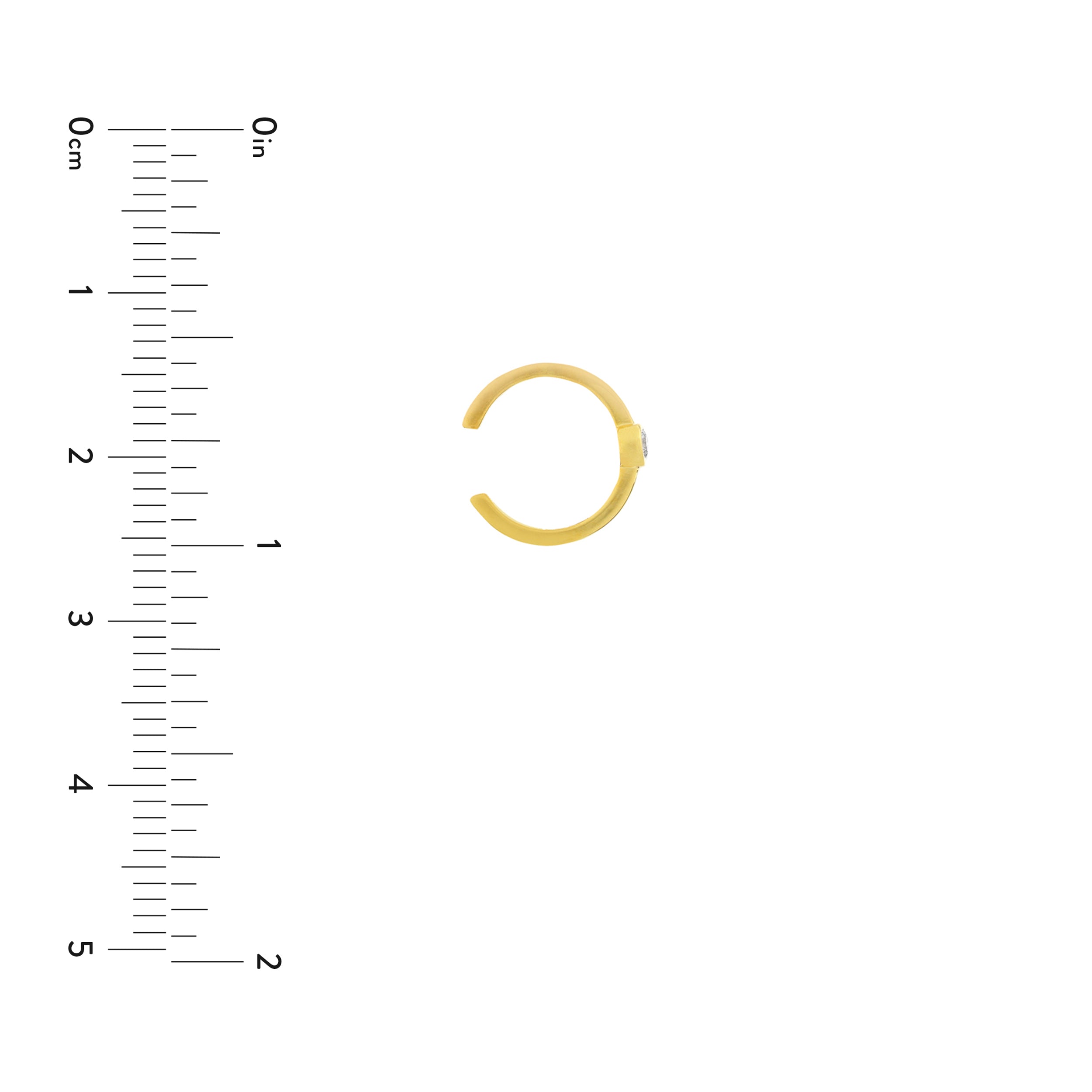 1/20tcw Bezel Diamond Earring Cuff
