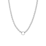 Charm-Ready Hollow Rolo Chain Necklace