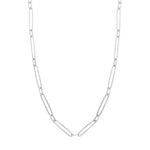 Alternating Length Long Link Chain Necklace