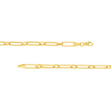 Hollow 1+1 Paper Clip Chain with Lobster Lock
