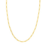 Hollow 1+1 Paper Clip Chain with Lobster Lock