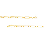 Hollow 1+1 Paper Clip Chain with Lobster Lock