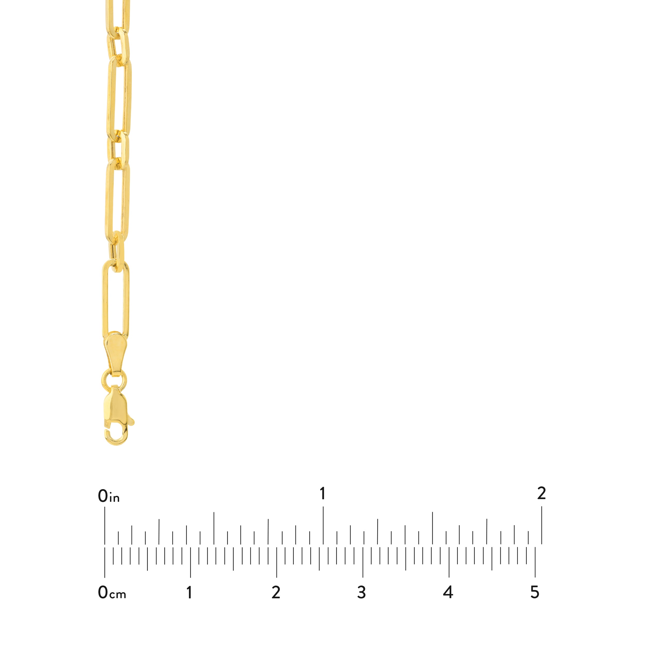 Hollow 1+1 Paper Clip Chain with Lobster Lock