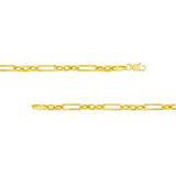 Hollow 3+1 Paper Clip Chain with Lobster Lock