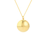 Polished Bombe Circle Pendant Adjustable Necklace