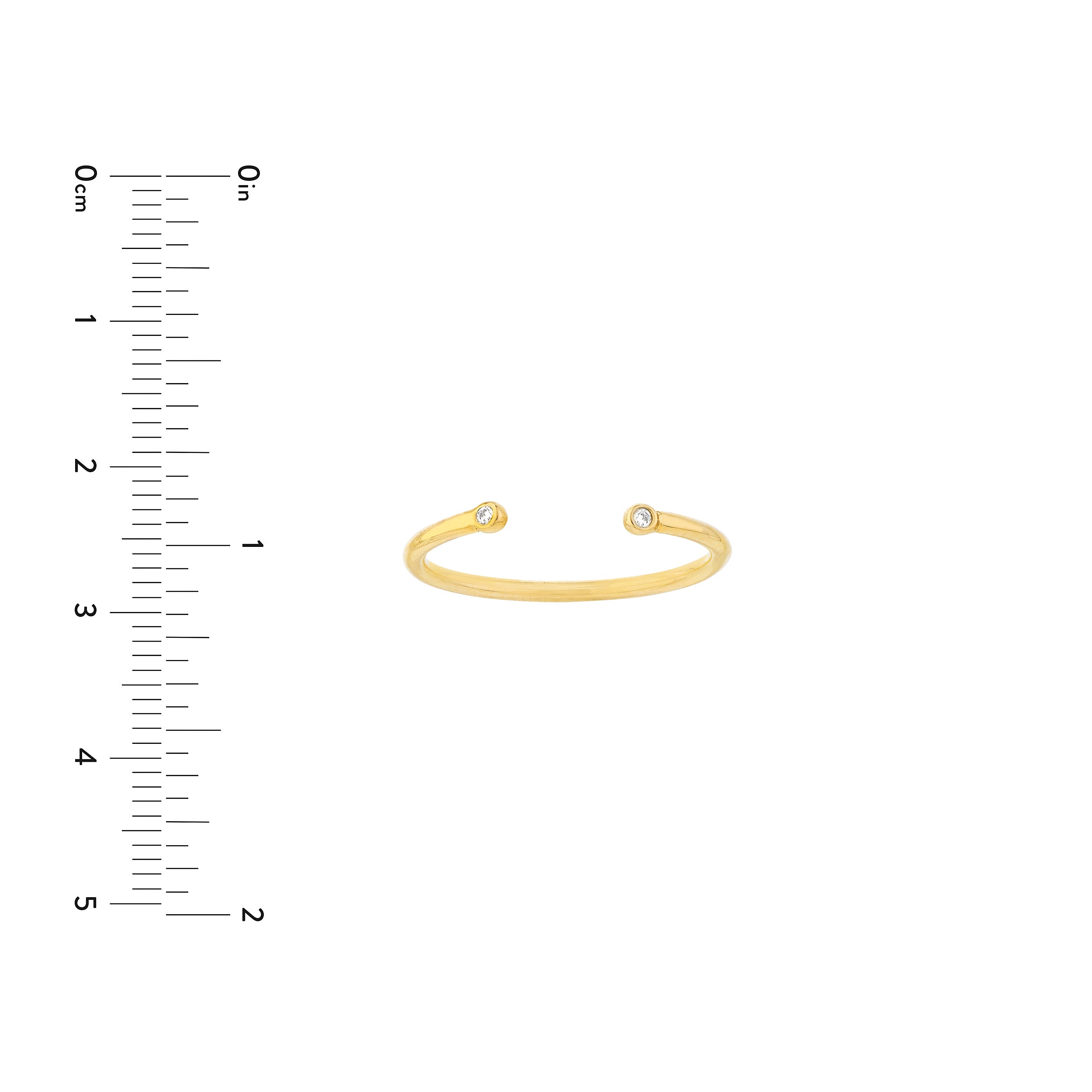 Diamond-Tipped Open Wire Ring