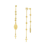 Cross/Virgin Mary Drop Earrings