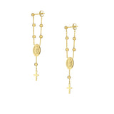 Cross/Virgin Mary Front to Back Earrings