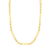 3+1 Hollow Paper Clip Chain with Lobster Lock
