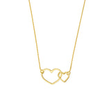 Interlocked Open Hearts Necklace