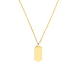 So You Mini Engravable Hexagon Adj Necklace