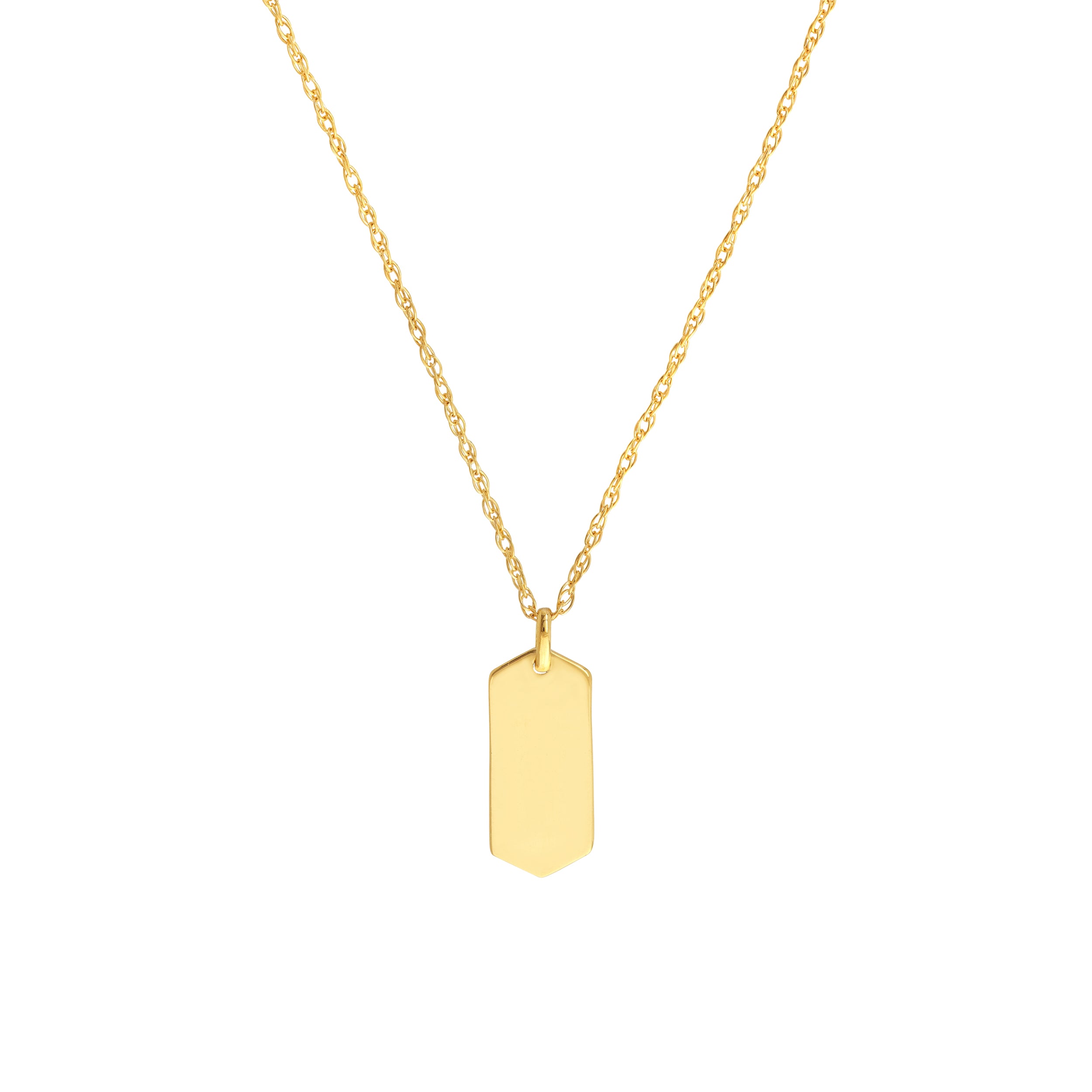 So You Mini Engravable Hexagon Adj Necklace