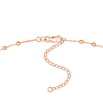 Diamond-Cut Bead Station Choker Chain Adjustable Lobster Lk