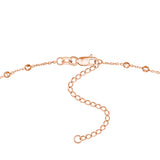 Diamond-Cut Bead Station Choker Chain Adjustable Lobster Lk