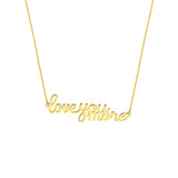 Love You More Plaque Necklace