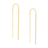 Bead and Rice Threader Earrings