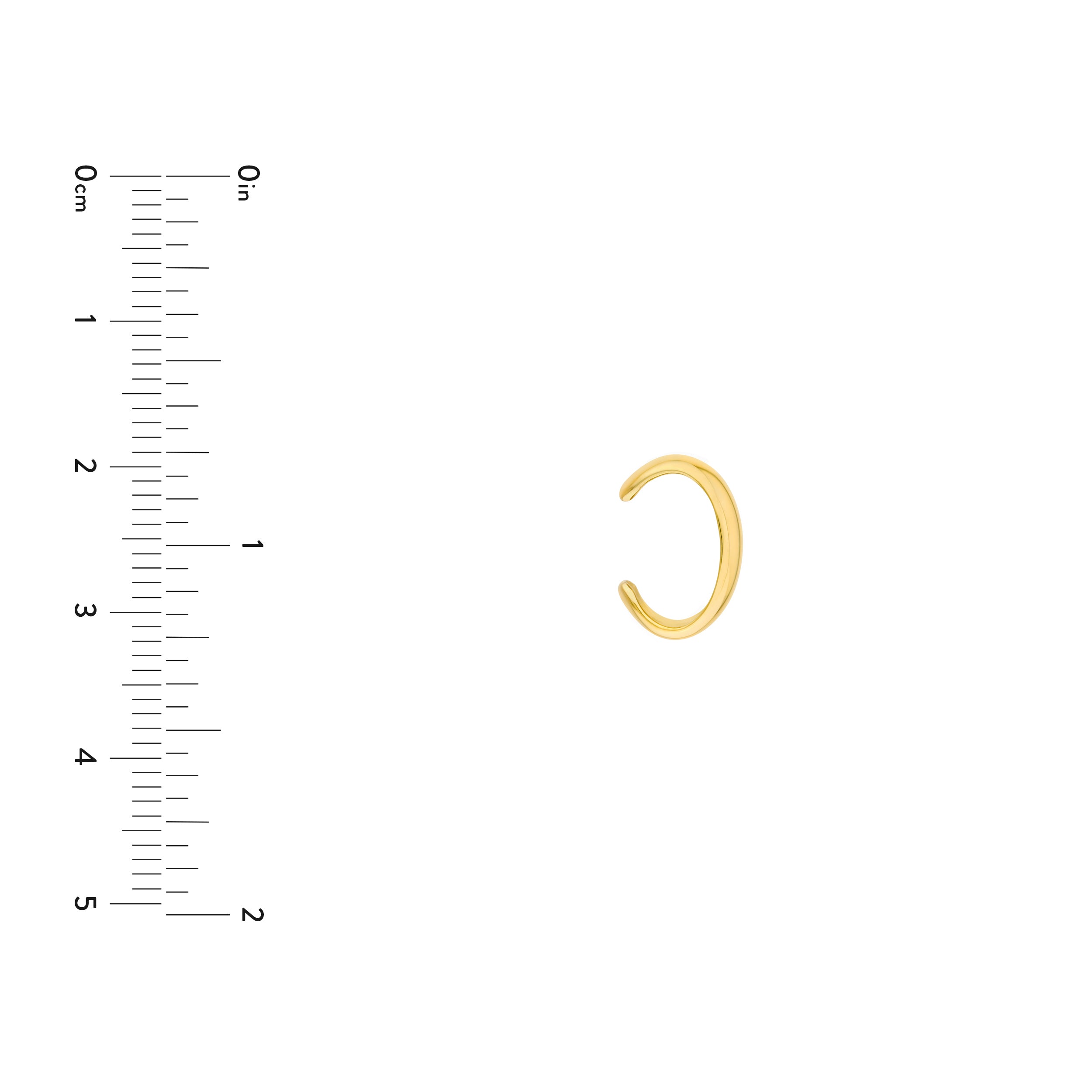 Wide High Polished Earring Cuff