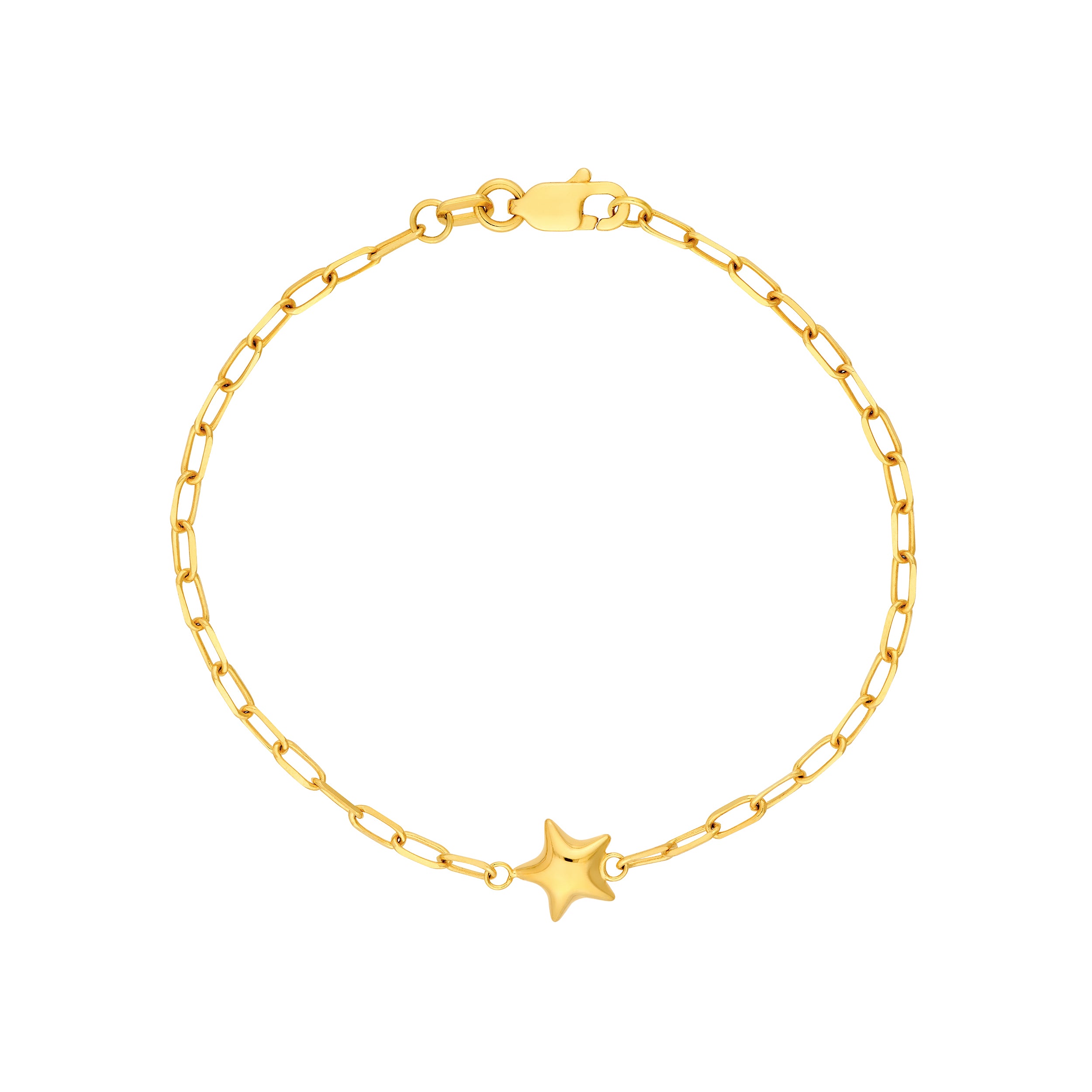 Kids Paper Clip Chain Bracelet with Star