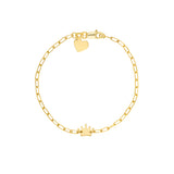 Kids Paper Clip Chain Bracelet with Crown