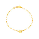 Kids Paper Clip Chain Bracelet with Cat