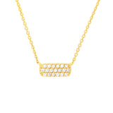 Diamond Mini E2W Dog Tag Necklace