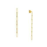 Long Paper Clip Dangle Earrings