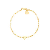Kids Paper Clip Chain Bracelet with Heart
