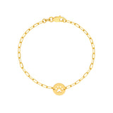 Kids Paper Clip Chain Bracelet with Paw