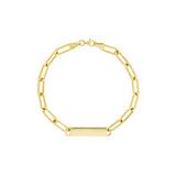 ID Bar Paper Clip Chain Bracelet