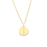 Diamond Organic Shape Medallion Necklace