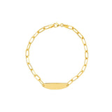 Oval Paper Clip ID Bracelet