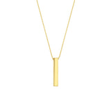 Mens Engravable 3D Bar Necklace