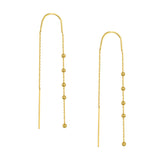 Bead Accent Threader Earrings