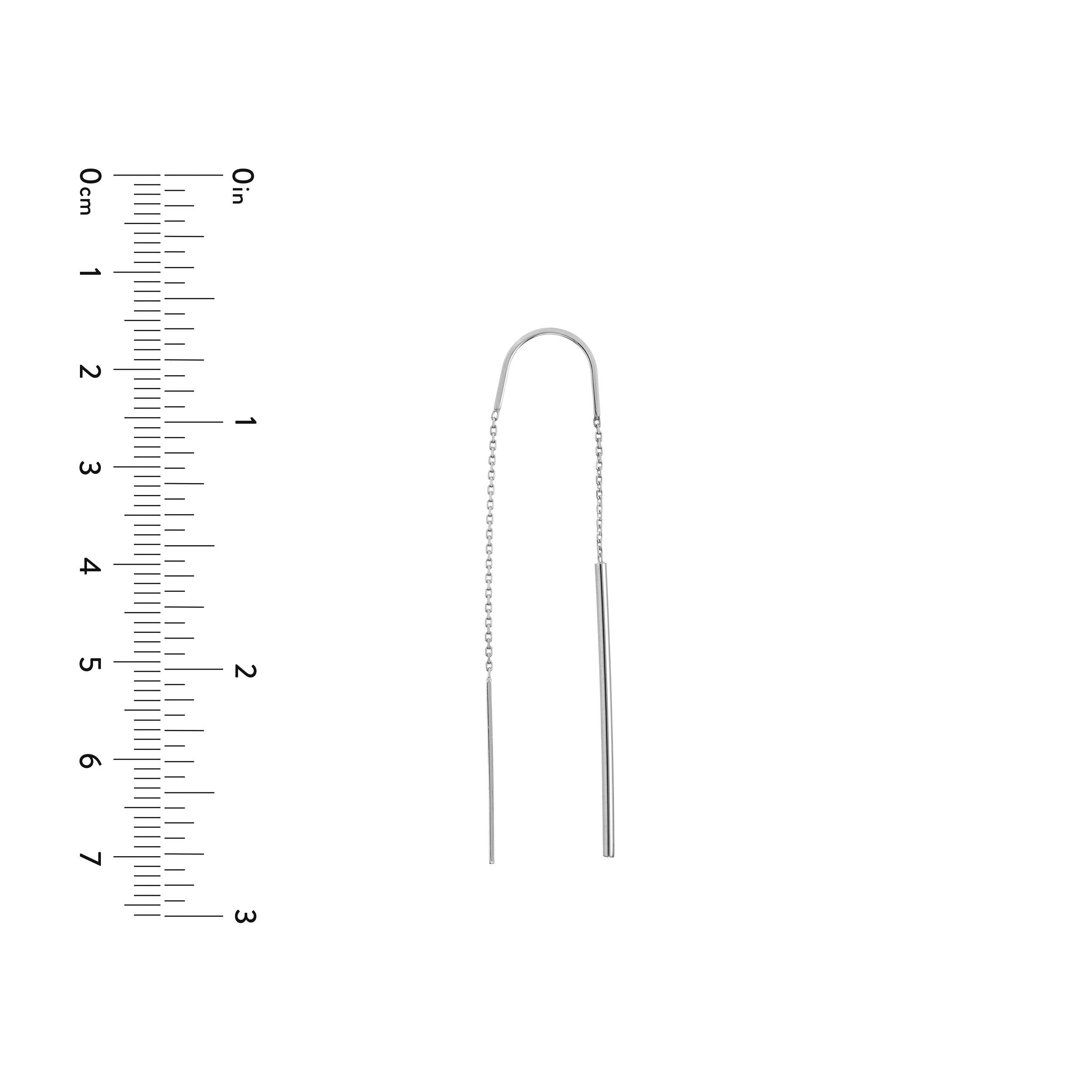 Polished Stick Threader Earrings