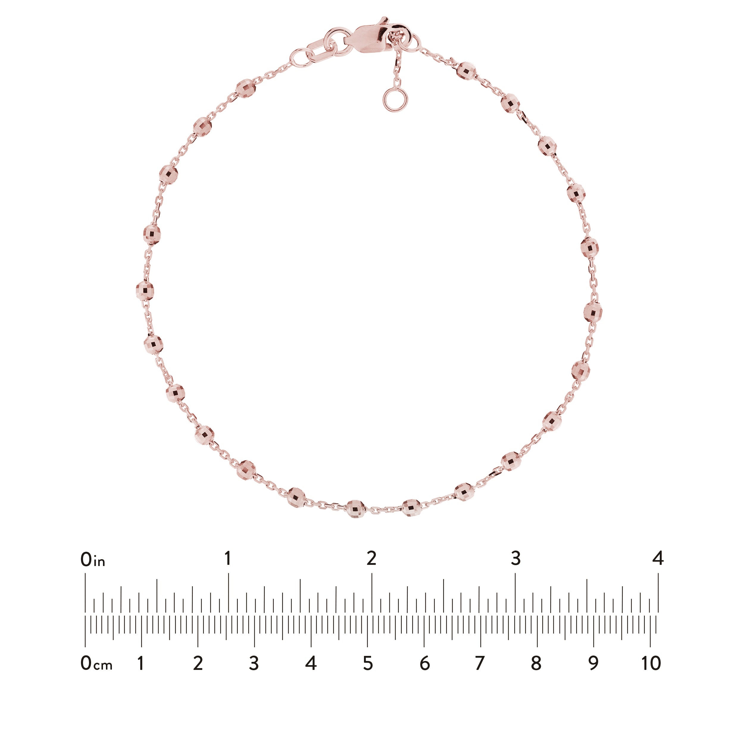 Adjustable Diamond Cut Beaded Bracelet