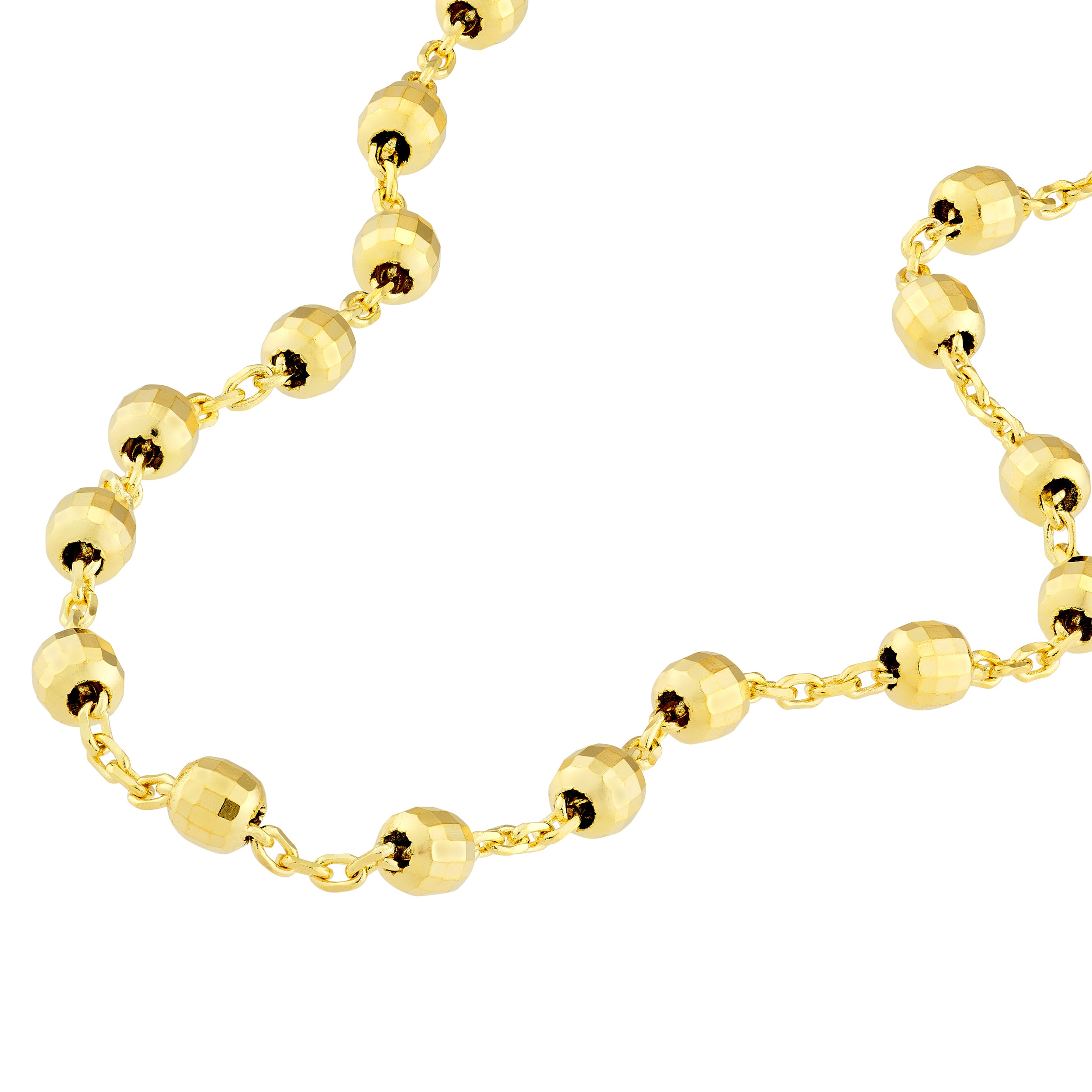 Adjustable Diamond Cut Beaded Bracelet