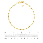 Adjustable Diamond Cut Beaded Bracelet
