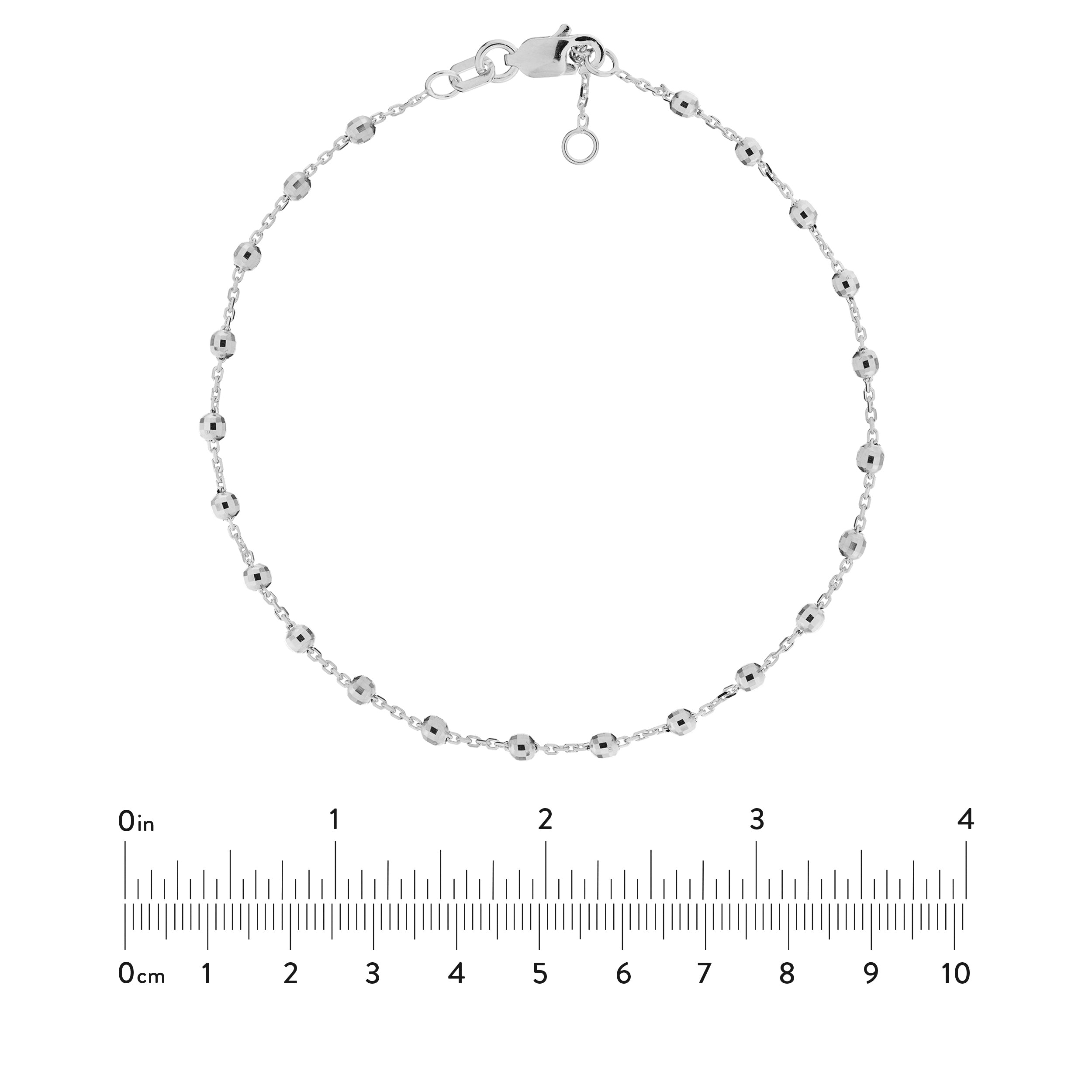 Adjustable Diamond Cut Beaded Bracelet