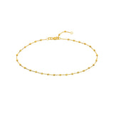 2.50mm Disco Bead Cable Chain Anklet
