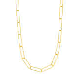 Round Wire Paper Clip Chain Necklace