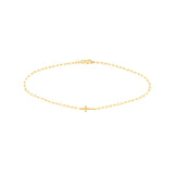 Paper Clip Anklet with Cross