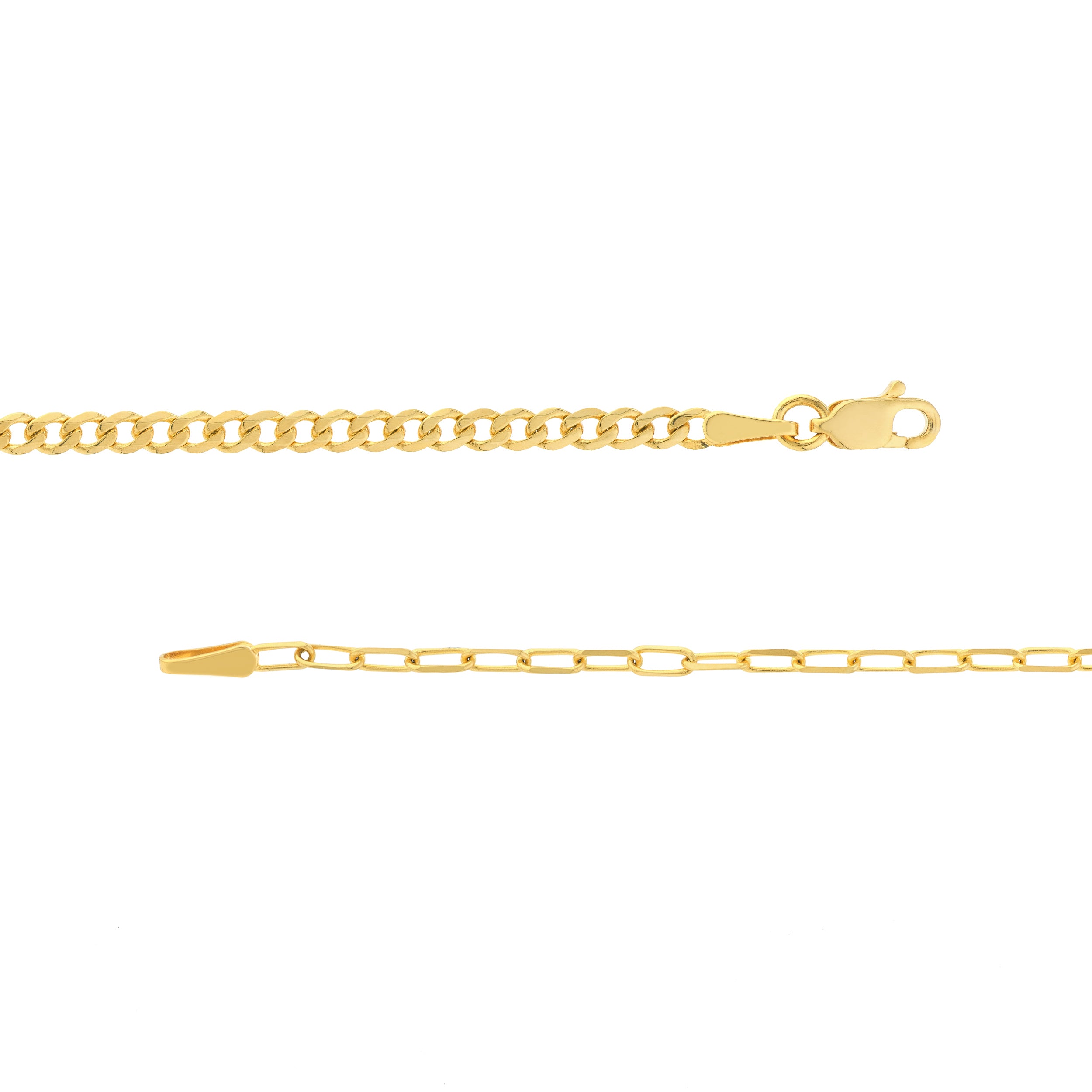 50/50 Paper Clip + Curb Chain