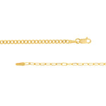 50/50 Paper Clip + Curb Chain