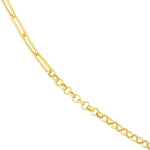 50/50 Paper Clip + Rolo Chain