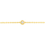Adjustable Diamond Cut Beaded Chain Bracelet