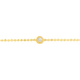 Adjustable Diamond Cut Beaded Chain Bracelet