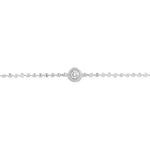 Adjustable Diamond Cut Beaded Chain Bracelet