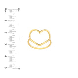 Organic Open Heart Ring